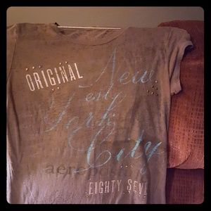 Aerpostale Short Sleeve Tee Shirt Large Brown